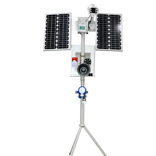 現場帶音視頻監控室外用太陽能供電單推三氣體監測儀網絡版