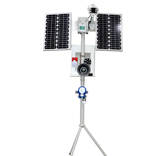 現場帶音視頻監控室外用太陽能供電TVOC氣體監測儀網絡版